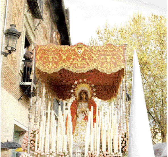 Cartel de la Cofradía de Nuestra Señora de los Dolores de Grana, para el Lunes Santo de la Semana Santa de Granada del año 2008