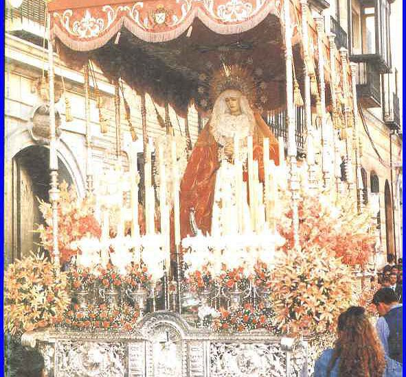 Cartel de la Cofradía de Nuestra Señora de los Dolores de Grana, para el Lunes Santo de la Semana Santa de Granada del año 1994