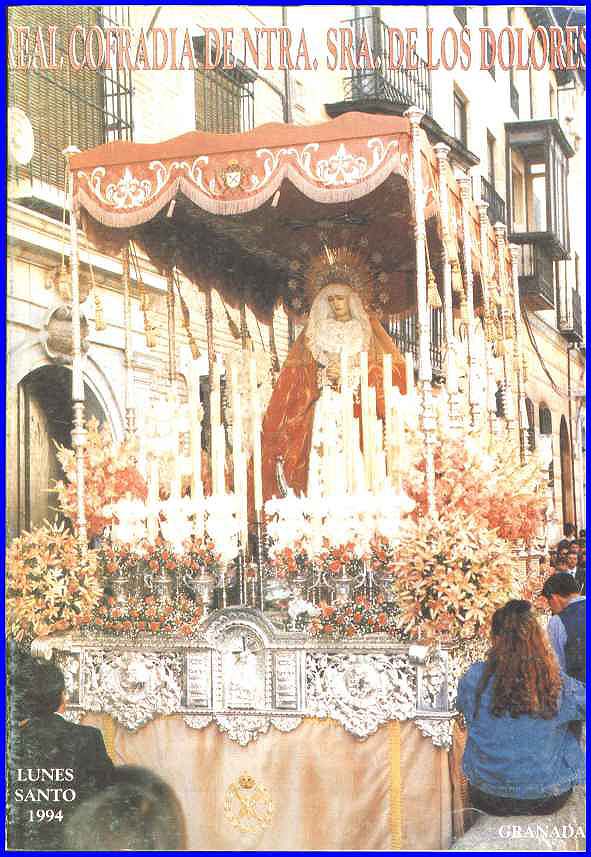 Cartel de la Cofradía de Nuestra Señora de los Dolores de Grana, para el Lunes Santo de la Semana Santa de Granada del año 1994