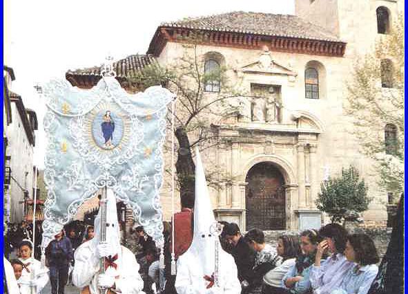 Cartel de la Cofradía de Nuestra Señora de los Dolores de Grana, para el Lunes Santo de la Semana Santa de Granada del año 1995