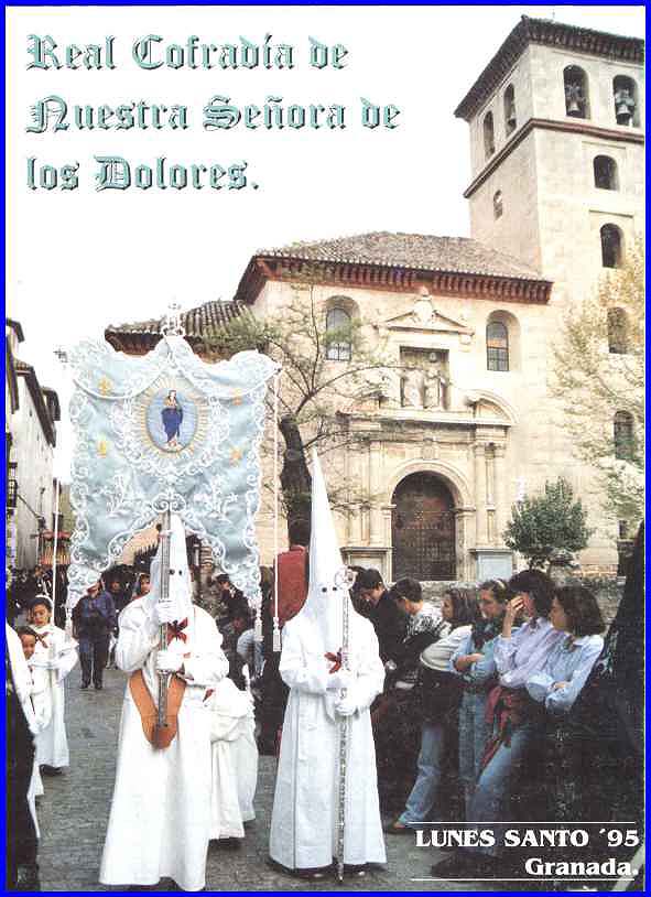 Cartel de la Cofradía de Nuestra Señora de los Dolores de Grana, para el Lunes Santo de la Semana Santa de Granada del año 1995