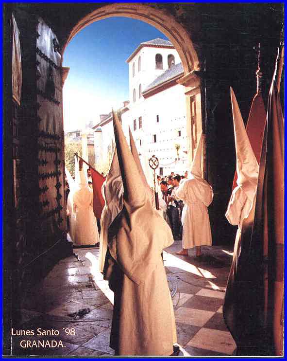 Cartel de la Cofradía de Nuestra Señora de los Dolores de Grana, para el Lunes Santo de la Semana Santa de Granada del año 1998